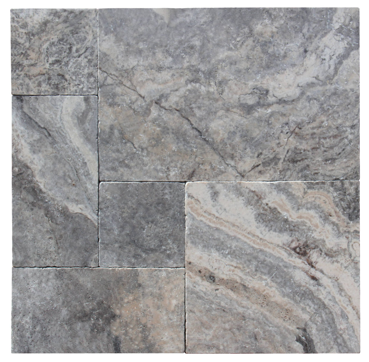 Silver Travertine French Pattern Paver