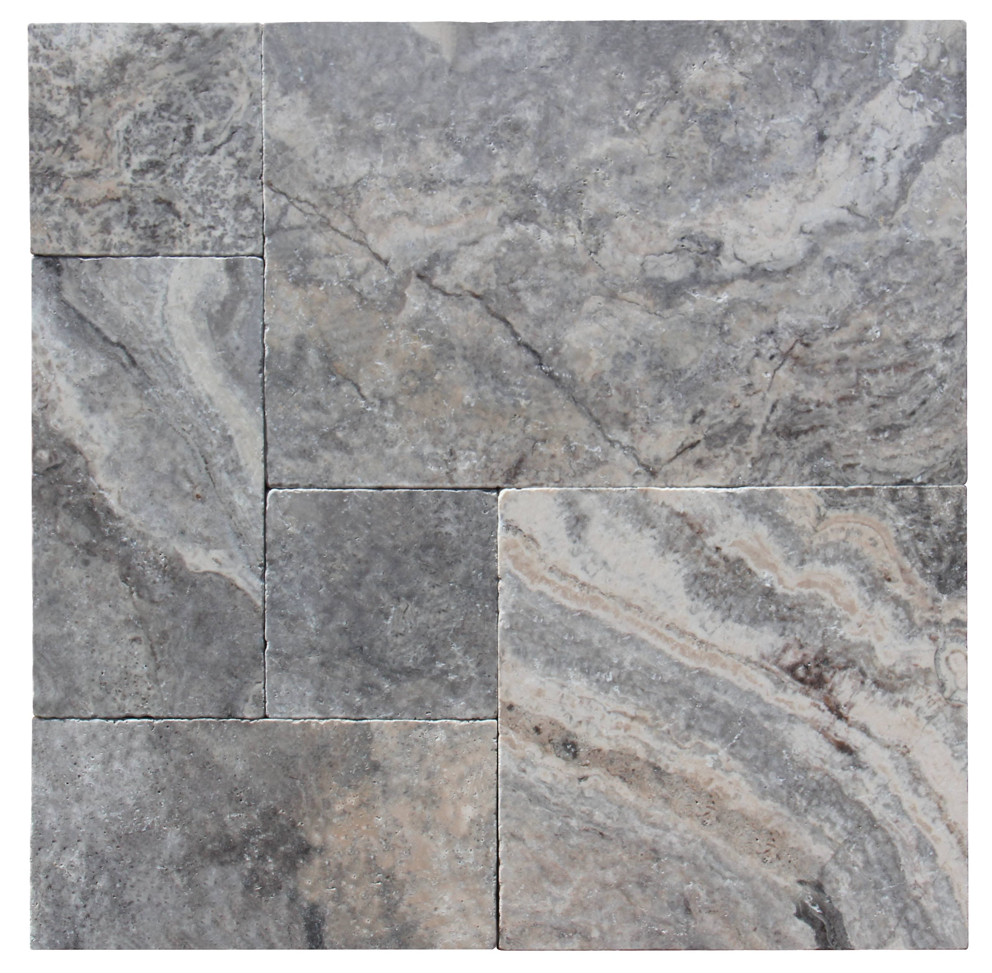Silver Travertine French Pattern Paver