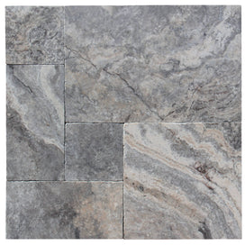 Silver Travertine French Pattern Paver