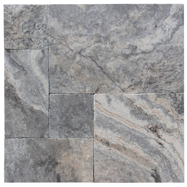 Silver Travertine French Pattern Paver